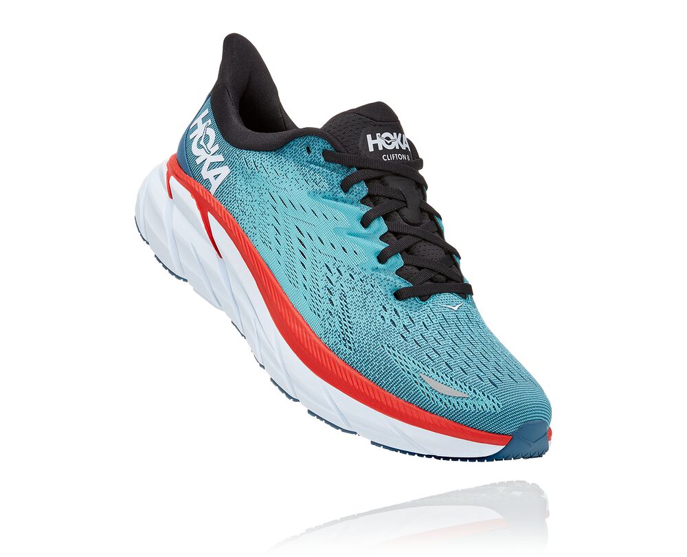 Hoka One One Clifton 8 Ortopediska Skor Herr Turkos/LjusTurkos - SE-5017493
